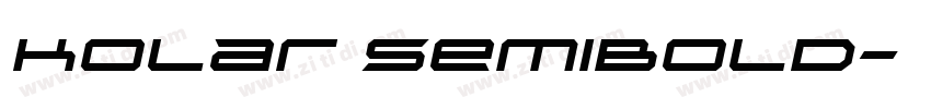 Kolar SemiBold字体转换